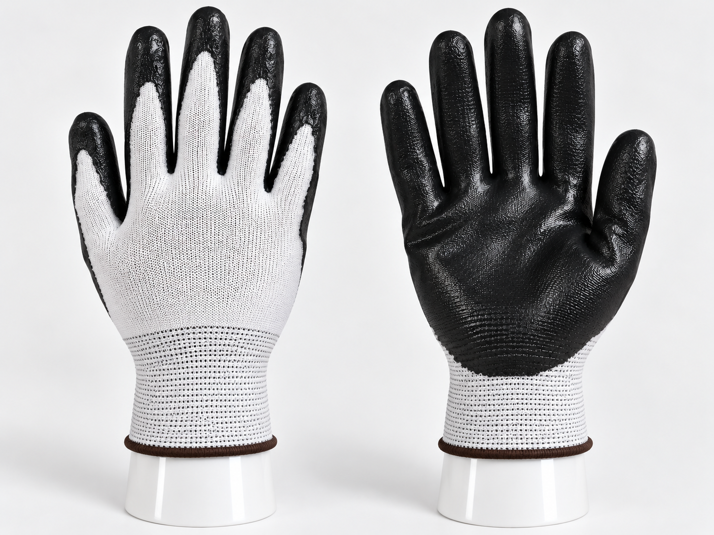 NITRILE COATED WHITE ON BLACK 45 gm