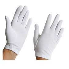 DOUBLE LAYER HOSIERY GLOVES WHITE