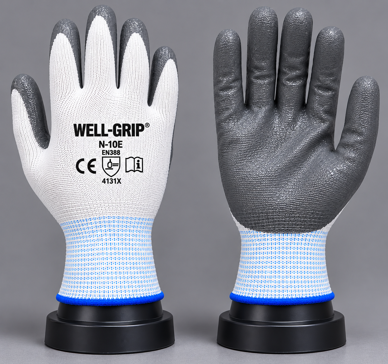 NITRILE COATED  WHITE GREY 32GM