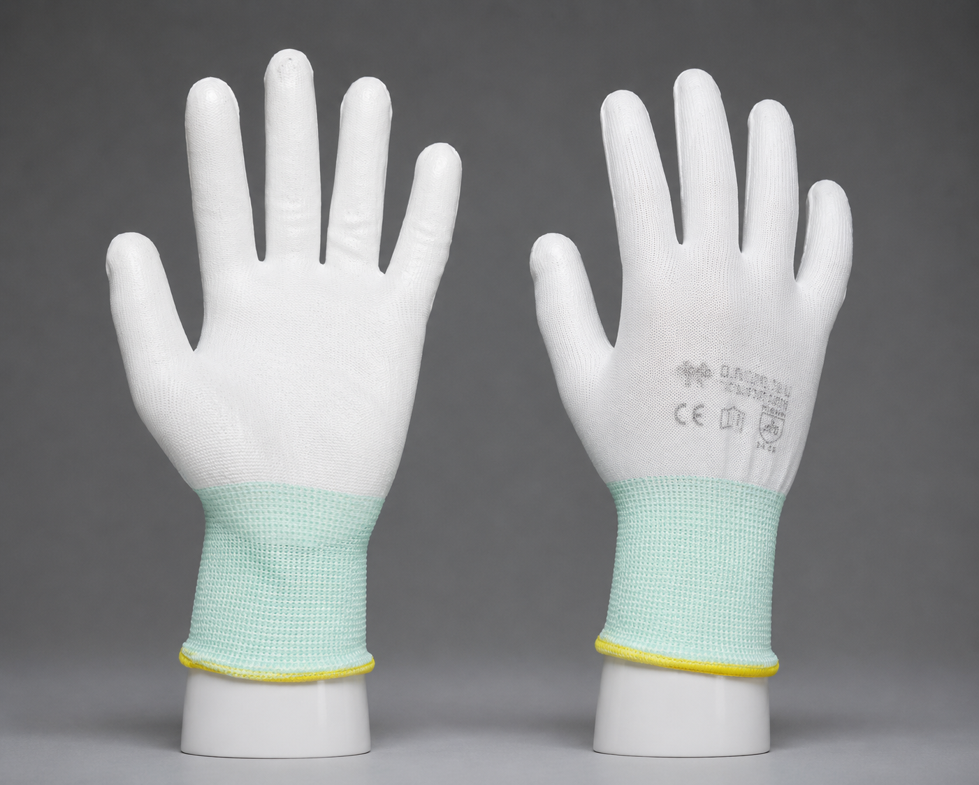 Pu Coated white On white Hand Gloves