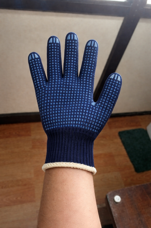 Dotted Hand Gloves Blue On Blue
