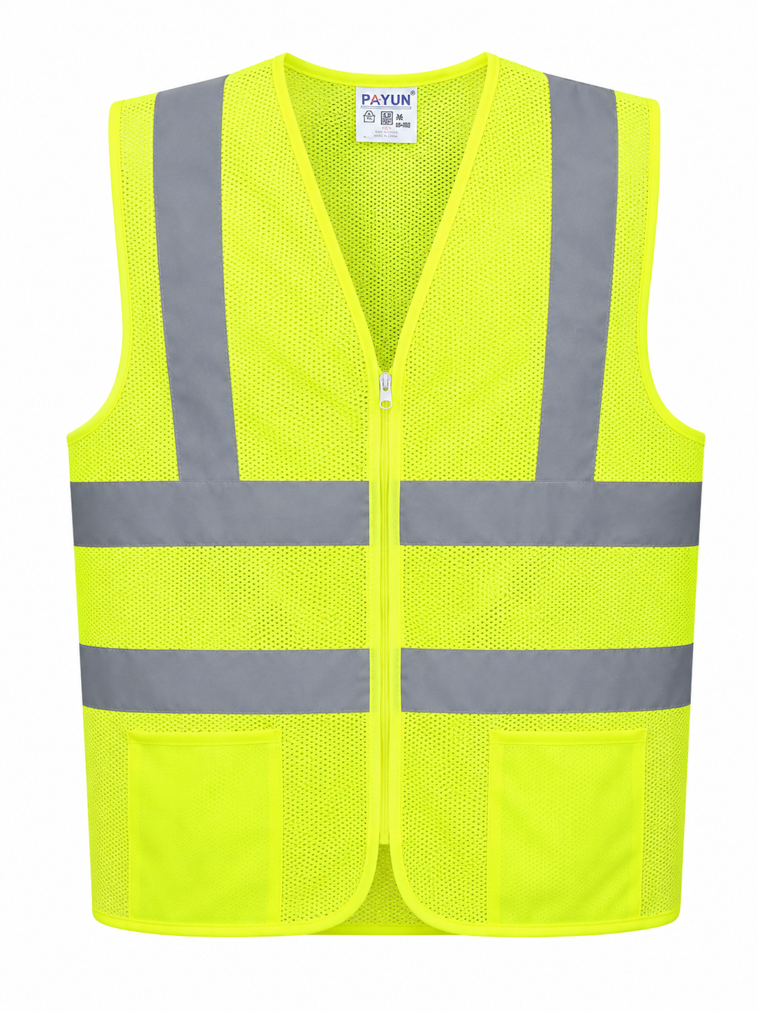 2" Tape  90 GSM Zip Pocket Safety Jacket NET ( JALI )