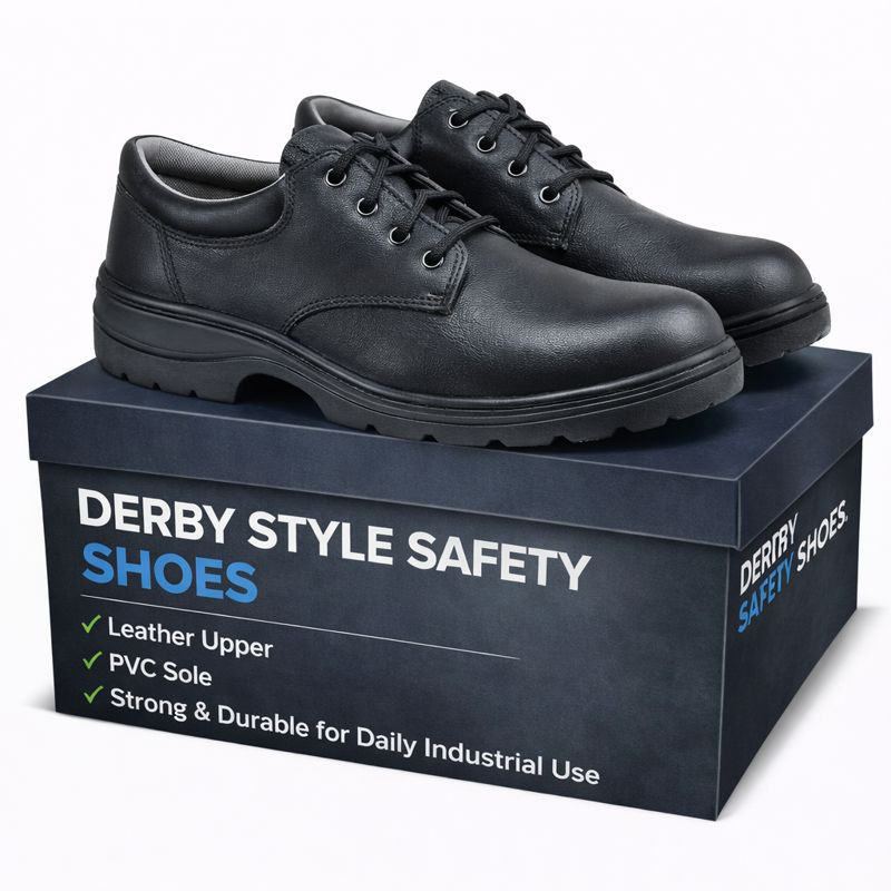 Safety Shoes Durby with Leather Upper &PVC Sole