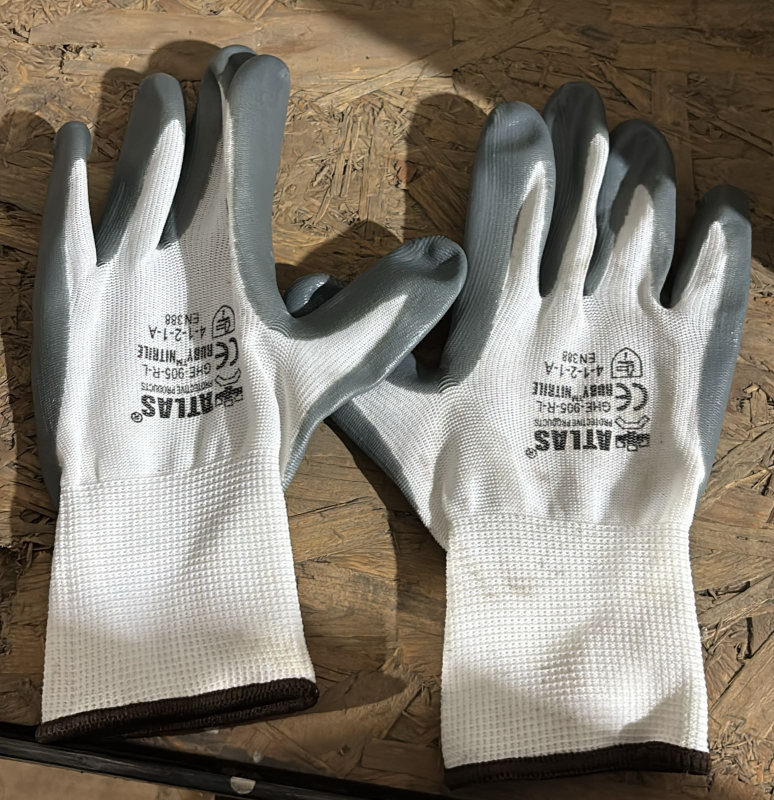 Nitrile Coated Atlas Rubby-905 Hand Gloves.