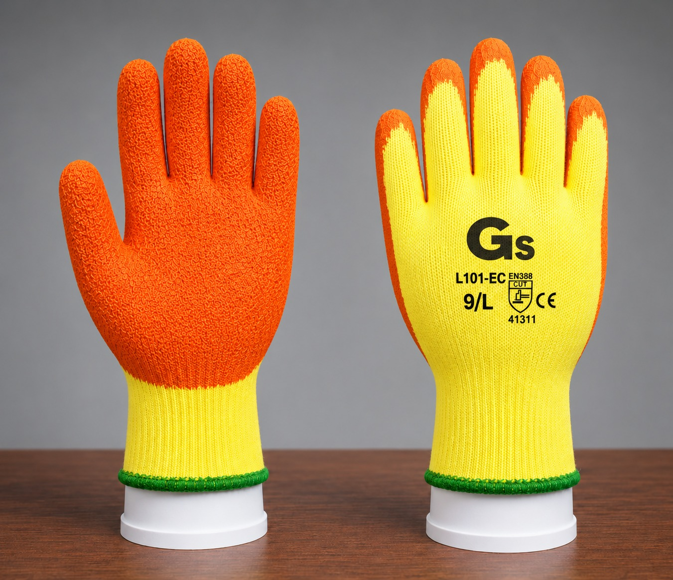 Latex Coated Yellow Orange