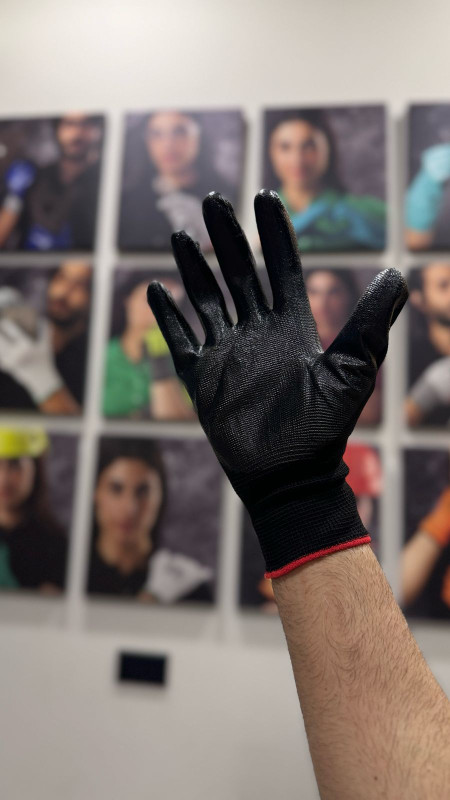 Rifa Nitrile Black On Black Hand Gloves 32 GM