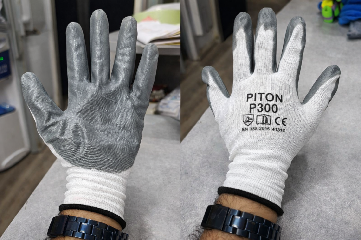 Nitrile coated White Grey-40gm