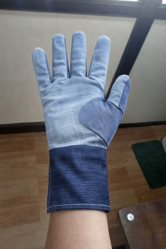 Denim Jeans Hand gloves/10" -11"