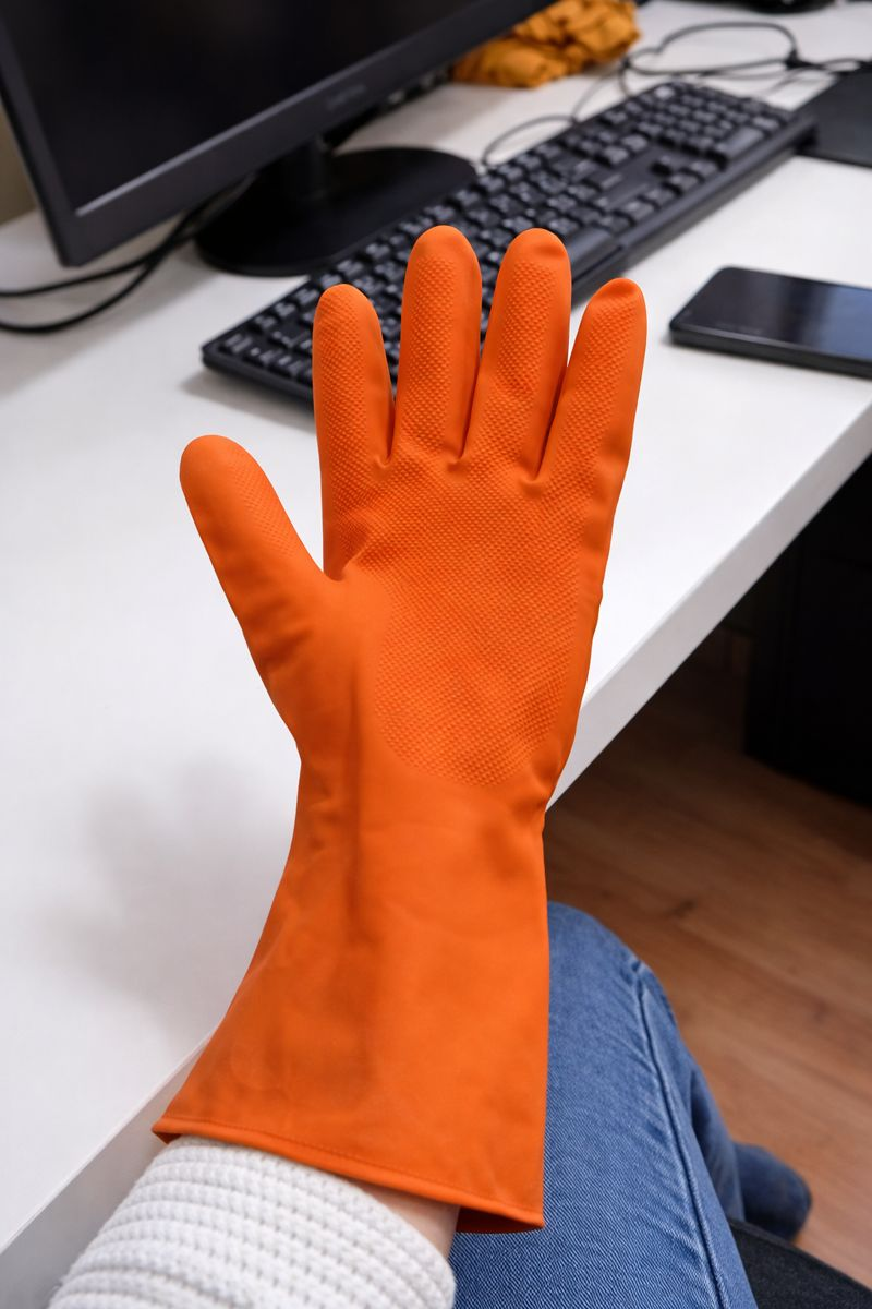 Industrial Rubber Hand Gloves 14 inch
