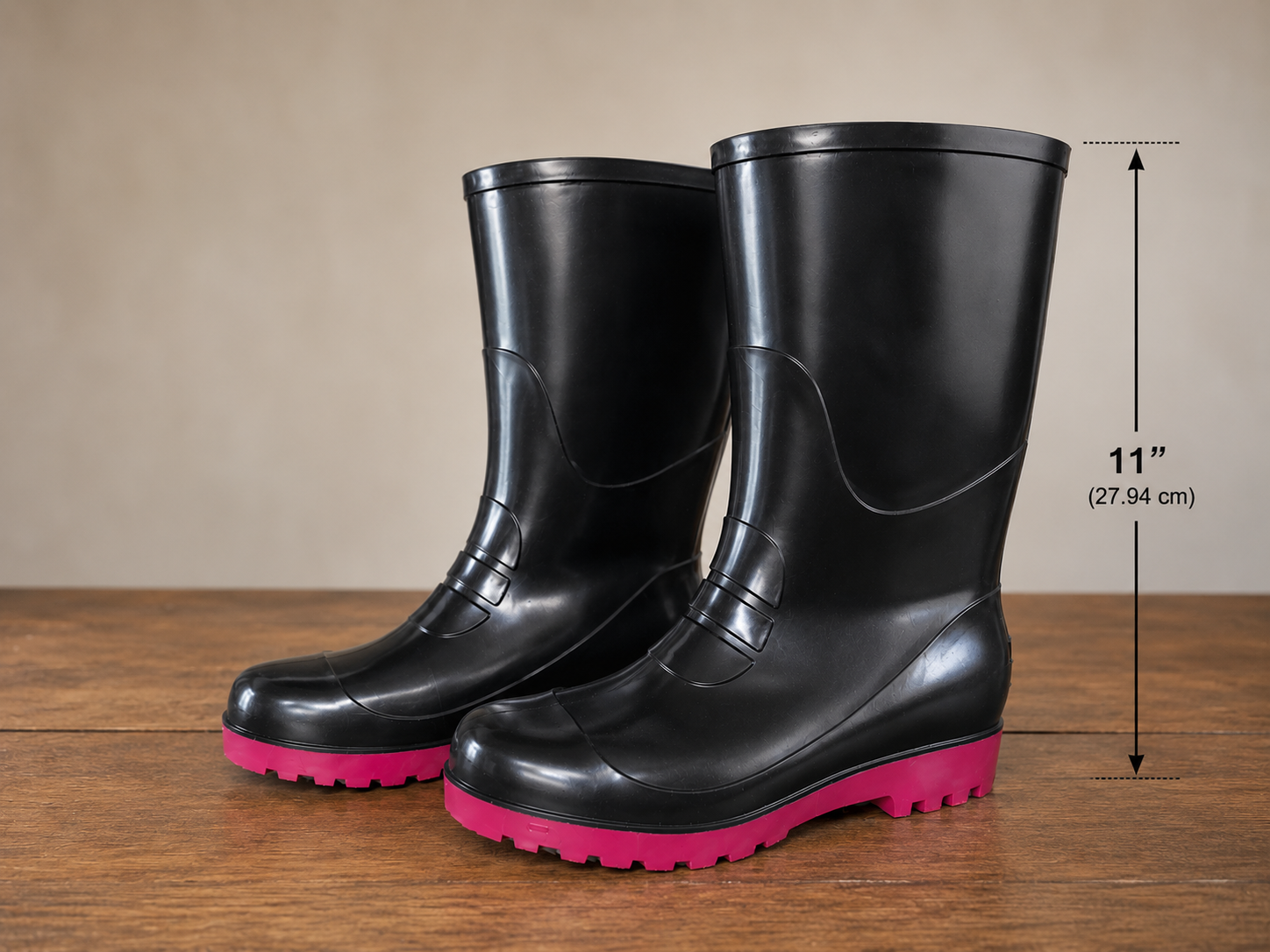 Gum Boot 11" Red& Black Without Toe
