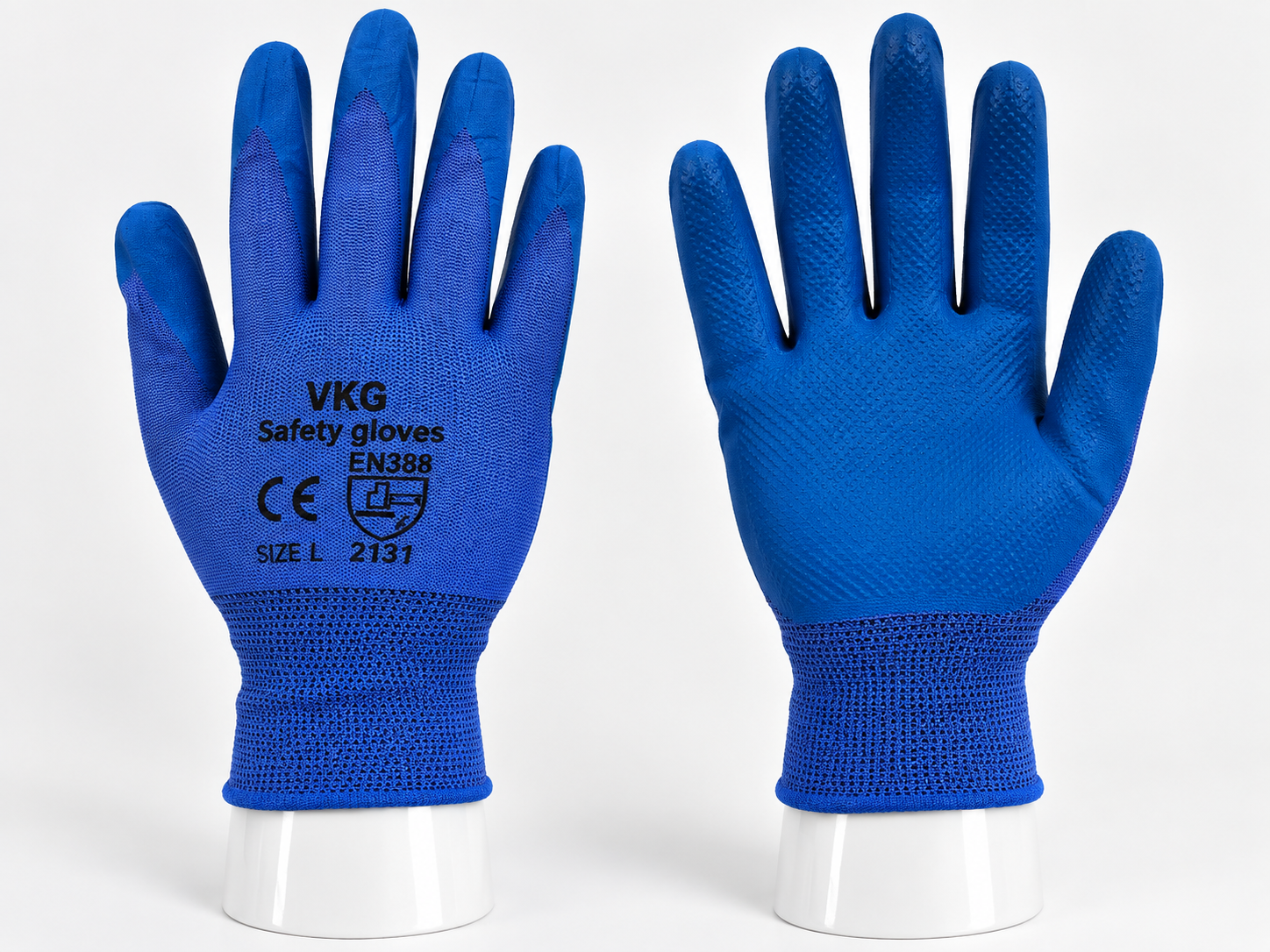 Blue on Blue Nitrile Coated Gloves