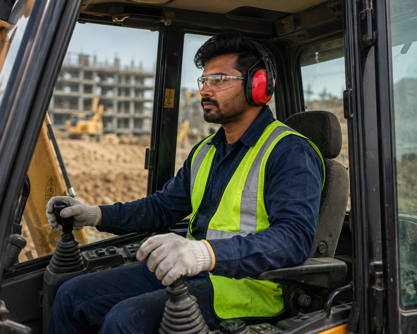 भारी मशीन संचालन से कानों की सुरक्षा (Earmuff)